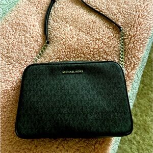 Michale Kors MK logo camera crossbody bag